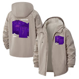 Abstract Aerostrike Unisex Full-Zip Printed Waterproof Hooded Windbreaker