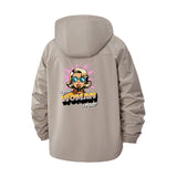 Woman Power Cartoon Unisex Full-Zip Printed Waterproof Hooded Windbreaker