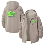 Dream Big Motivational Unisex Full-Zip Printed Waterproof Hooded Windbreaker