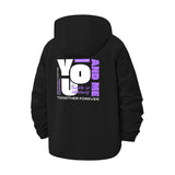 Together Forever Typographic Unisex Full-Zip Printed Waterproof Hooded Windbreaker