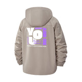 Together Forever Typographic Unisex Full-Zip Printed Waterproof Hooded Windbreaker