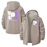 Together Forever Typographic Unisex Full-Zip Printed Waterproof Hooded Windbreaker