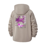 Cyberpunk Manga Girl Unisex Full-Zip Printed Waterproof Hooded Windbreaker