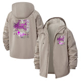 Cyberpunk Manga Girl Unisex Full-Zip Printed Waterproof Hooded Windbreaker