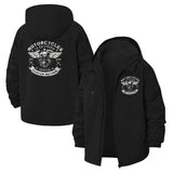 Motorcycle Skull Unisex Full-Zip Printed Waterproof Hooded Windbreaker