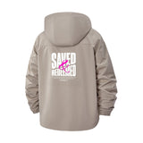 Saved and Redeemed Unisex Full-Zip Printed Waterproof Hooded Windbreaker