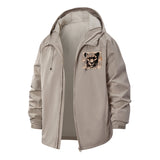 Panther Graphic Unisex Full-Zip Printed Waterproof Hooded Windbreaker