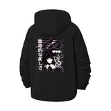 Manga Character Unisex Full-Zip Printed Waterproof Hooded Windbreaker