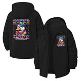 Hip Duck Streetwear Unisex Full-Zip Printed Waterproof Hooded Windbreaker