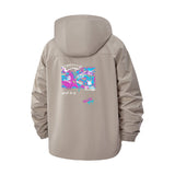 Graffiti Art Unisex Full-Zip Printed Waterproof Hooded Windbreaker