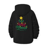 Festive Christmas Tree Unisex Full-Zip Printed Waterproof Hooded Windbreaker