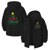 Festive Christmas Tree Unisex Full-Zip Printed Waterproof Hooded Windbreaker