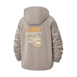 Life Liberty and Latte Unisex Full-Zip Printed Waterproof Hooded Windbreaker