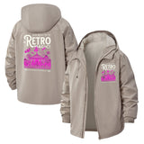 Retro Magic Unisex Full-Zip Printed Waterproof Hooded Windbreaker