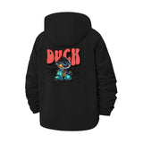 Cool Cartoon Duck Unisex Full-Zip Printed Waterproof Hooded Windbreaker