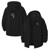 Palm Tree Paradise Unisex Full-Zip Printed Waterproof Hooded Windbreaker