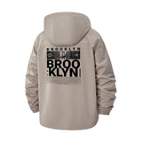 Brooklyn Cityscape Unisex Full-Zip Printed Waterproof Hooded Windbreaker