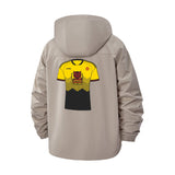 Soccer Jersey Graphic Unisex Full-Zip Printed Waterproof Hooded Windbreaker