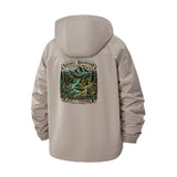 Mountain Landscape Unisex Full-Zip Printed Waterproof Hooded Windbreaker