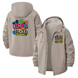 Loud and Proud Unisex Full-Zip Printed Waterproof Hooded Windbreaker