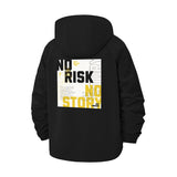 No Risk No Story Unisex Full-Zip Printed Waterproof Hooded Windbreaker