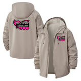 Dream Team Hearts Unisex Full-Zip Printed Waterproof Hooded Windbreaker