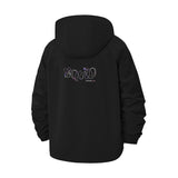 Typographic Squid Unisex Full-Zip Printed Waterproof Hooded Windbreaker
