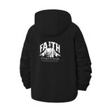Faith Inspiration Unisex Full-Zip Printed Waterproof Hooded Windbreaker
