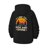 Rise and Shine Cabin Unisex Full-Zip Printed Waterproof Hooded Windbreaker