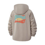 Embrace the Journey Unisex Full-Zip Printed Waterproof Hooded Windbreaker