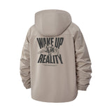 Wake Up Reality Unisex Full-Zip Printed Waterproof Hooded Windbreaker