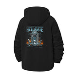 Hell Gate Gothic Portal Unisex Full-Zip Printed Waterproof Hooded Windbreaker