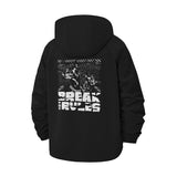 Motocross Break the Rules Unisex Full-Zip Printed Waterproof Hooded Windbreaker