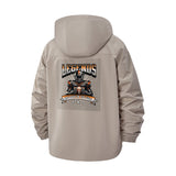 Legends Motorcycle Theme Unisex Full-Zip Printed Waterproof Hooded Windbreaker