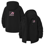 Artistic Sketch Heart Unisex Full-Zip Printed Waterproof Hooded Windbreaker