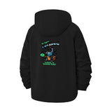 Cute Robot Coffee Unisex Full-Zip Printed Waterproof Hooded Windbreaker