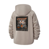 Fierce Tiger Unisex Full-Zip Printed Waterproof Hooded Windbreaker