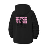 Disco Theme Unisex Full-Zip Printed Waterproof Hooded Windbreaker
