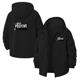 Stay Positive Powerful Unisex Full-Zip Printed Waterproof Hooded Windbreaker