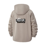 Stay Positive Powerful Unisex Full-Zip Printed Waterproof Hooded Windbreaker