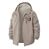 Love Yourself Heart Unisex Full-Zip Printed Waterproof Hooded Windbreaker