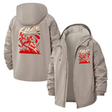 Karate Champion Unisex Full-Zip Printed Waterproof Hooded Windbreaker