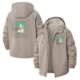 Tattoo Cherub Unisex Full-Zip Printed Waterproof Hooded Windbreaker