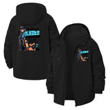 Skateboard Character Unisex Full-Zip Printed Waterproof Hooded Windbreaker