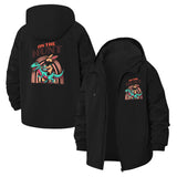 Dinosaur Hunt Unisex Full-Zip Printed Waterproof Hooded Windbreaker