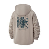 Cyberpunk Circuit Board Unisex Full-Zip Printed Waterproof Hooded Windbreaker