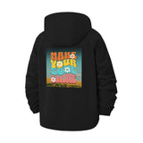Make Your Soul Shine Unisex Full-Zip Printed Waterproof Hooded Windbreaker
