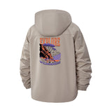 Explore Wilderness Unisex Full-Zip Printed Waterproof Hooded Windbreaker