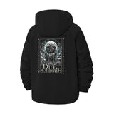 Futuristic Metal Throne Unisex Full-Zip Printed Waterproof Hooded Windbreaker