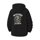 Wild Soul Fearless Eagle Unisex Full-Zip Printed Waterproof Hooded Windbreaker